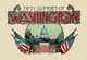 Washington DC Tourist Attractions Poster Print by Willing showcasing iconic landmarks.