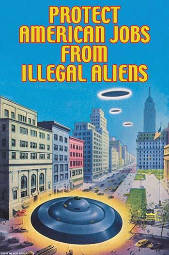 Protect American Jobs from Illegal Aliens Poster Print by Wilbur Pierce