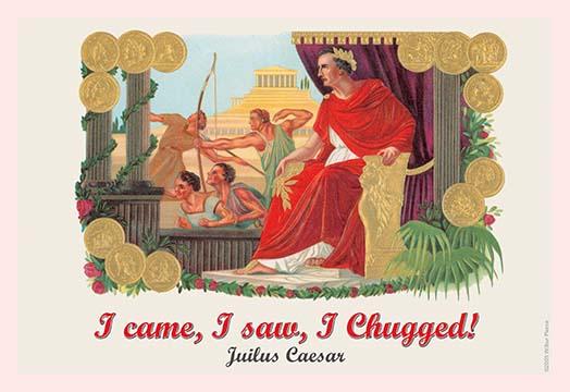Caesar Surrounded by Gold Coins Poster Print by Wilbur Pierce featuring historical art.