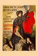 Home Service Fund Campaign Poster Print by Frederick Duncan featuring a woman aiding the destitute.