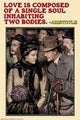 Love is Composed of a Single Soul Inhabiting Two Bodies Poster Print by Wilbur Pierce
