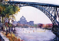 Bridge Over the River Vintage Art Print by Noel Miles