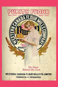 Vintage Flour Mill Advertising Booklet Poster Print showcasing recipes and culinary nostalgia.