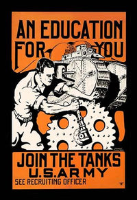 Join the Tanks U.S. Army vintage art reproduction poster print by JP Wharton.
