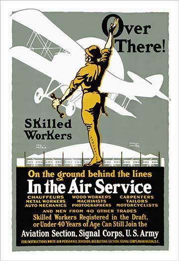 On the Ground Behind the Lines Aviation Poster Print by Louis Fancher