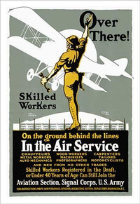 On the Ground Behind the Lines Aviation Poster Print by Louis Fancher