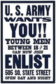 Young Men Enlist Poster Print by Ryan Hart & Co, motivational artwork.