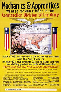 Learn a Trade While Serving Army Builders Poster Print
