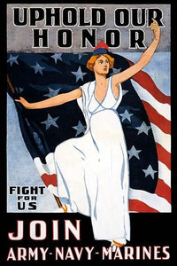 Fight For Us Join Army Navy Marines Poster Print