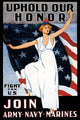 Fight For Us Join Army Navy Marines Poster Print