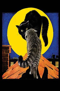 A Familiar Halloween Scene poster print showcasing classic Halloween imagery.