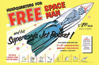 Headquarters for Free Spaceman Kolynos toothpaste poster print from the 1950s.