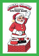 Help Santa Drop Coins Down the Chimney poster print featuring festive holiday imagery.
