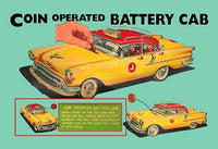 Energy Efficient Taxi Poster Print showcasing an eco-friendly taxi design.