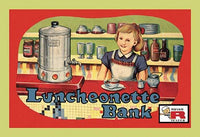 Working the Counter Fun Tin Savings Bank Poster Print
