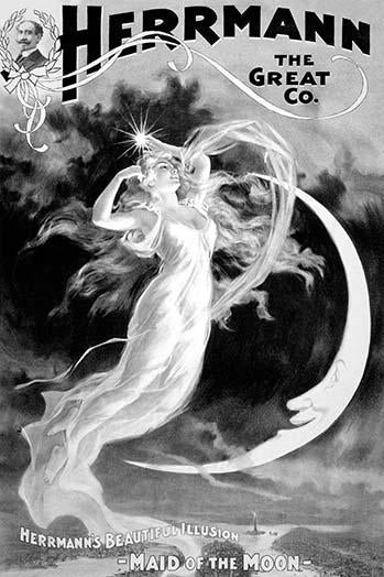 Herrmann's Beautiful Illusion - Maid of the Moon Poster Print