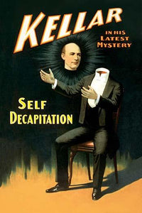Harry Kellar Theater Poster showing magician with floating head illusion