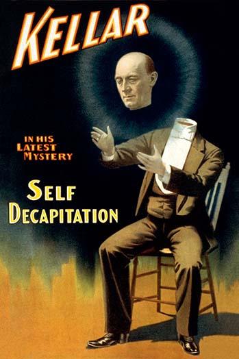Harry Kellar Floating Head Theater Poster Print by Strobridge Co