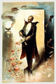 Magician Pulling Roses from Top Hat Poster Print featuring supernatural beings
