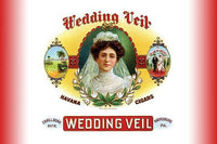 Cuban cigar label art featuring a bride in a wedding gown.