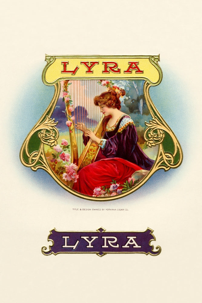 Lyra Cuban Cigar Label Art Poster Print