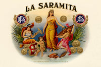 La Saramita Cuban Cigar Label vintage poster print.