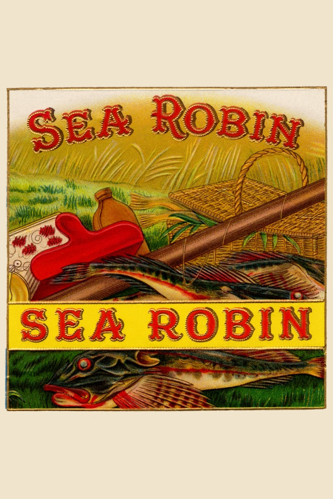 Sea Robin Cigar Label Art Poster Print showcasing vintage tobacco advertising.