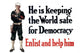 U.S. Navy recruitment poster featuring a full-length portrait of a sailor by Cliffton Carleton.