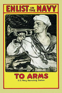 Sailor blowing a bugle poster print by Milton Herbert Bancroft
