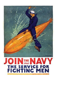 Sailor Astride a Torpedo Poster Print by Richard Fayerweather Babcock