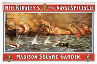 Theatrical Production of a Great Naval Battle Poster Print by Strobridge Litho