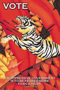An Oppressive Government is to Be Feared More Than a Tiger Poster Print by Wilbur Pierce