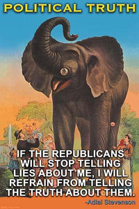 Adlai Stevenson quote poster print by Wilbur Pierce with a powerful political statement.