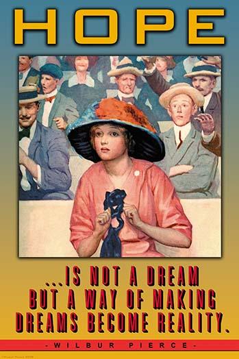 Hope is Not a Dream poster print by Sara Pierce, motivational artwork for home or office.