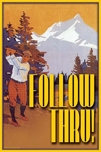 Follow Thru Vintage Art Poster Print by Wilbur Pierce