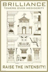 Brilliance Towers Over Mediocrity Poster Print by Wilbur Pierce