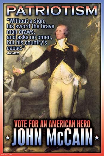 Vote for an American Hero John McCain Poster Print by Wilbur Pierce