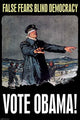 False Fears Blind Democracy Vote Obama Poster Print by Wilbur Pierce