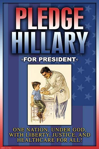 One Nation Under God Pledge Poster Print by Wilbur Pierce