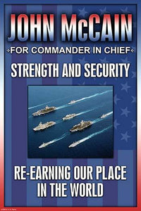 McCain for Commander in Chief poster print by Wilbur Pierce, 18x24 size
