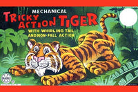 Vintage Japanese toy tiger artwork poster print from the 1950s.