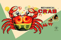 Vintage 1950's Crab Toy Poster Print featuring graphic art from an antique Japanese tin toy.