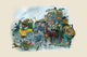 The Animals Trip to the Sea poster print by G.H. Thompson featuring whimsical animals on a journey.