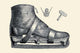 Ice Skate Poster Print showcasing a historical illustration of 1800s skate technology.