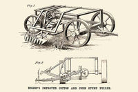 Farm Machinery Poster Print - After the Harvest, showcasing agricultural transformation.