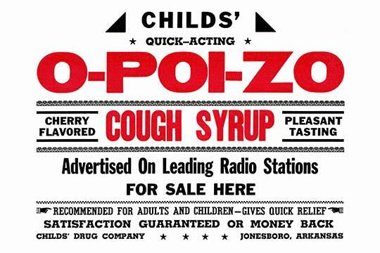 Vintage cherry cough medicine advertisement poster print.