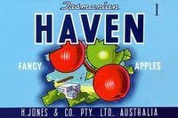 Secluded Garden Apple Packer Poster Print showcasing vintage crates and apples.