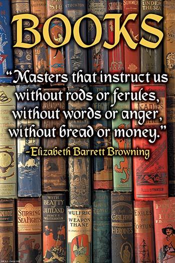 Masters That Instruct Us Fine Art Print by Wilbur Pierce featuring Elizabeth Barrett Browning's quote.