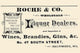 Roche & Co. vintage advertisement poster print showcasing fine wines and spirits.