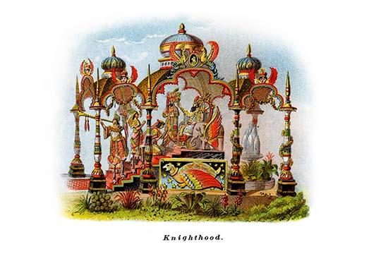 Mardi Gras Parade Float Design Poster Print from the 1900s